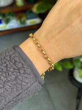 Load image into Gallery viewer, Antique Heart Padlock Chunky Rolo Bracelet