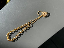 Load image into Gallery viewer, Antique Heart Padlock Chunky Rolo Bracelet