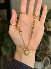 Load image into Gallery viewer, Antique Heart Padlock Chunky Rolo Bracelet