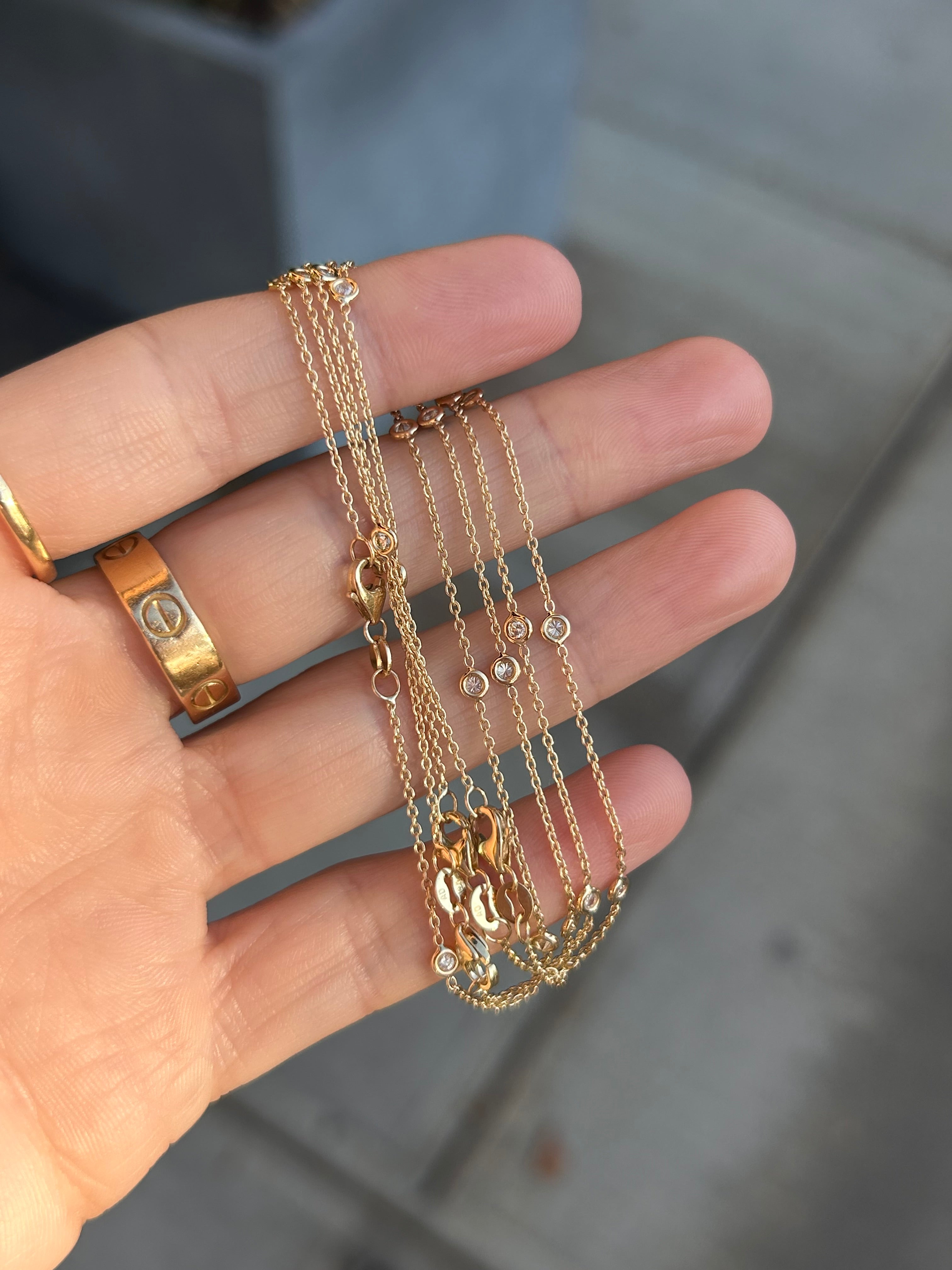Dainty Diamond Bezel Bracelet is