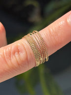 10k Shimmery Dainty Stacking Rings