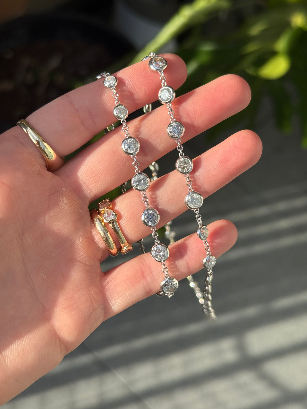 Celestial 14 Carat Natural Diamond Strand Set