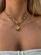 Diamond Puffy Heart Charm
