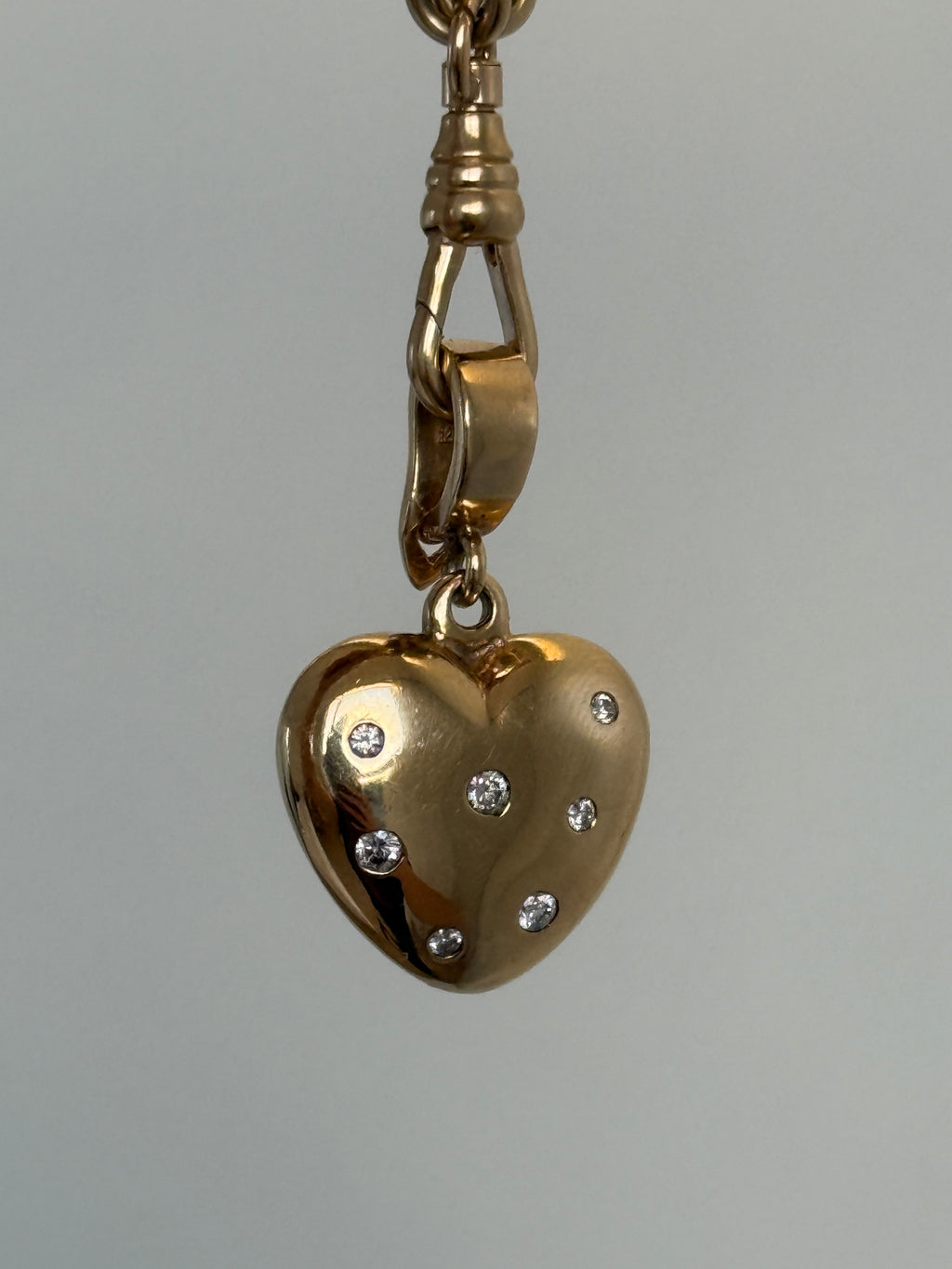Diamond Heart Lucky Charm
