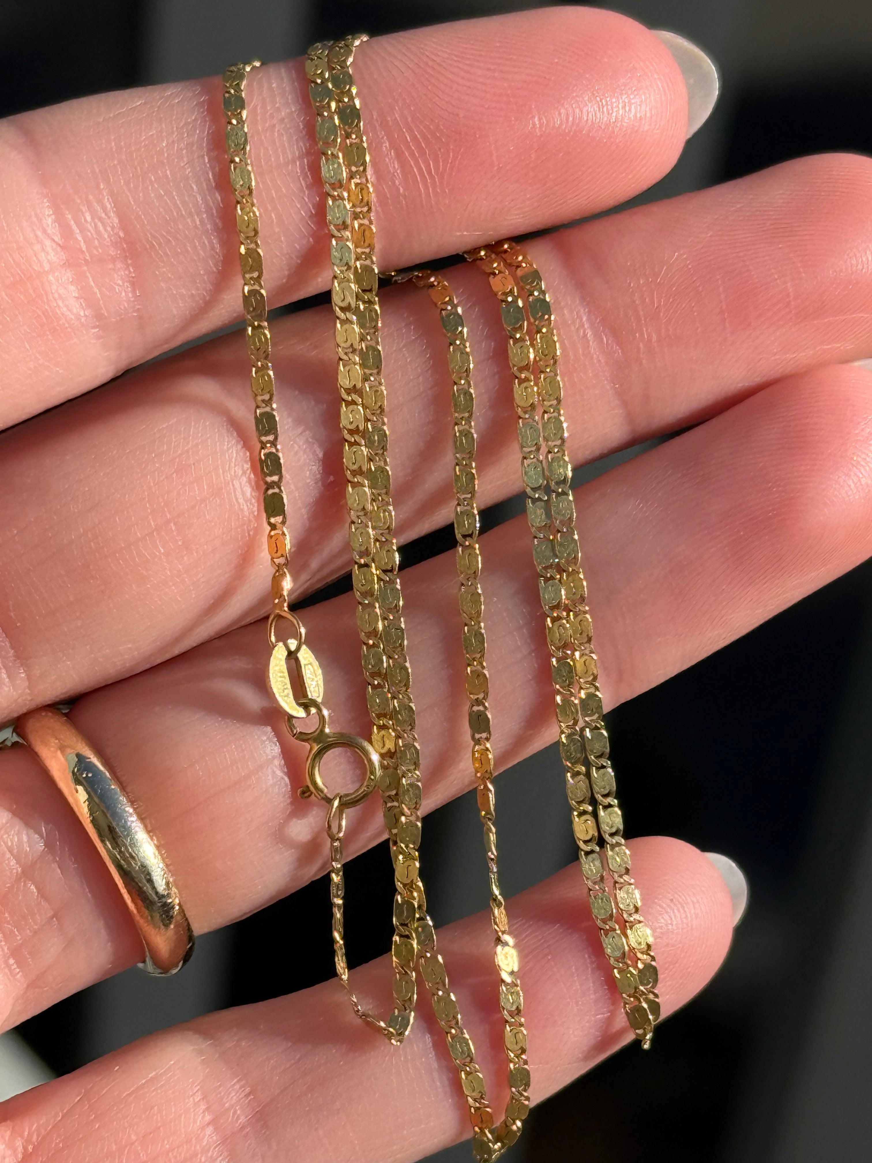 Solid Flat Snail Chain