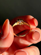 Amethyst Diamond Heart Ring