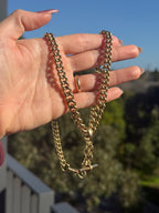 10k Graduated Curb Watch Chain