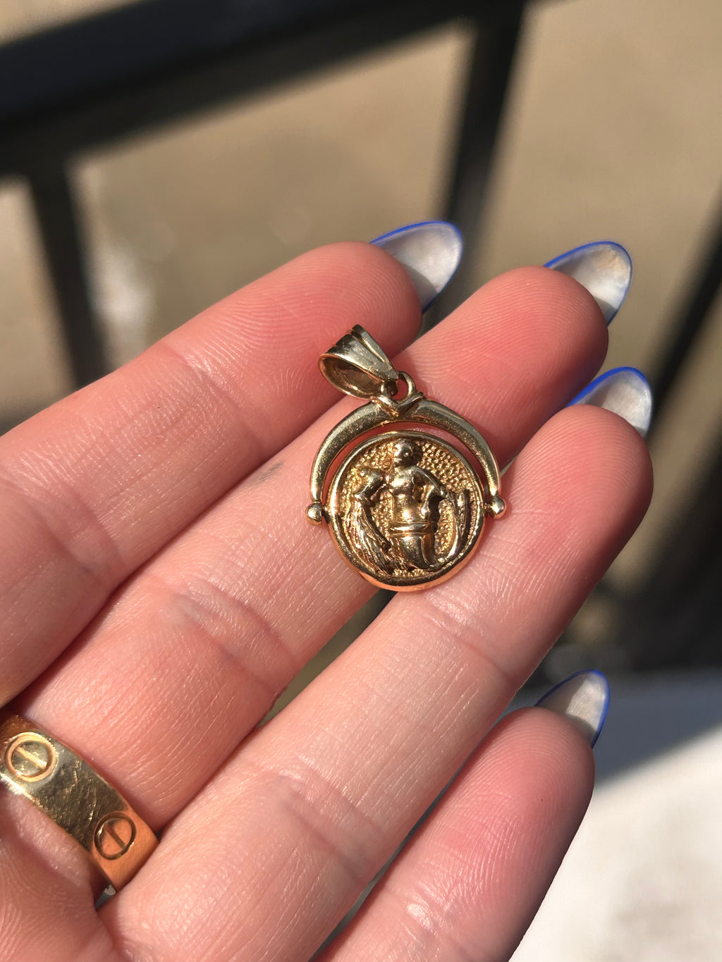 Aquarius Coin Charm