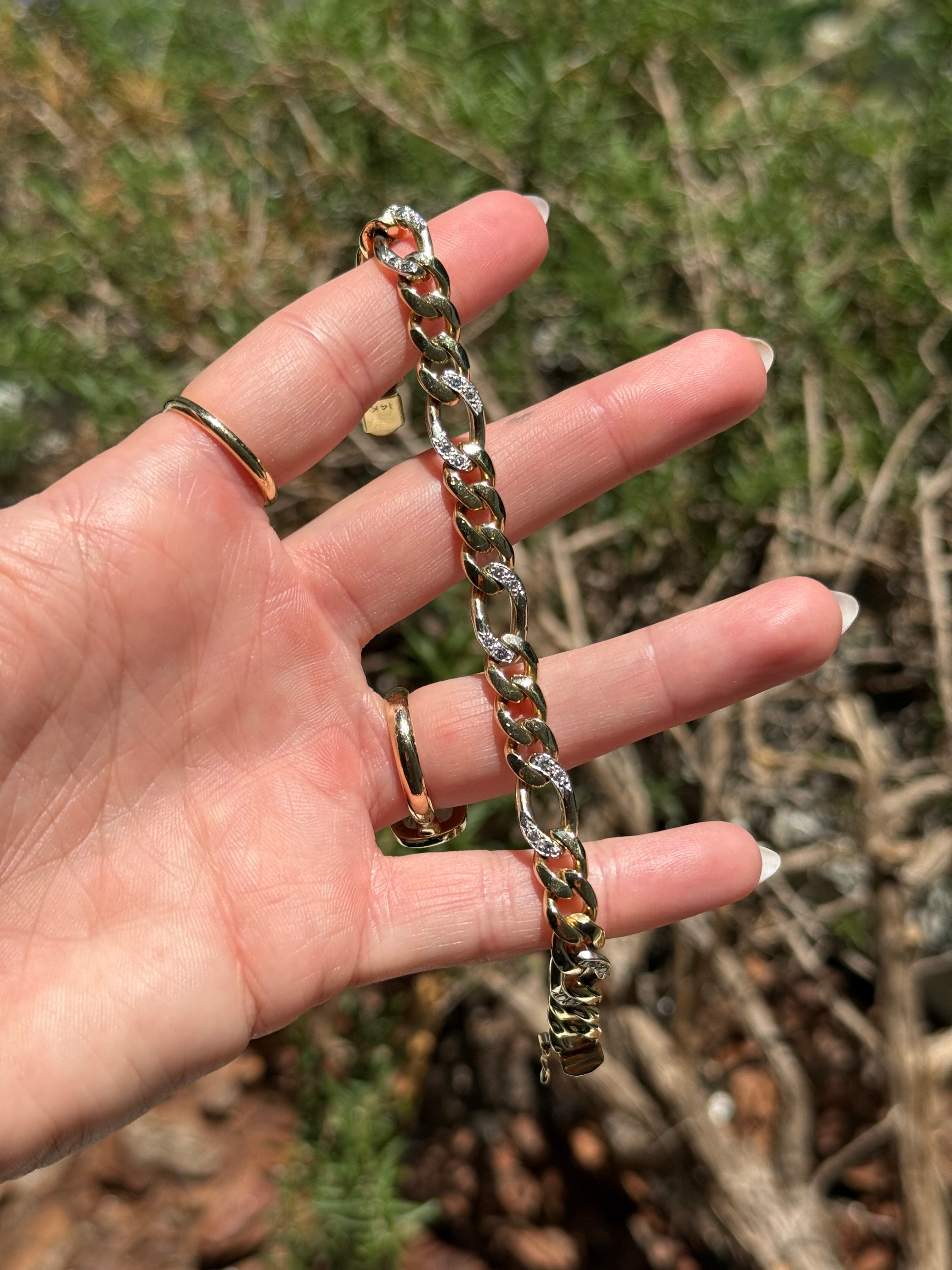 Diamond Figaro Bracelet