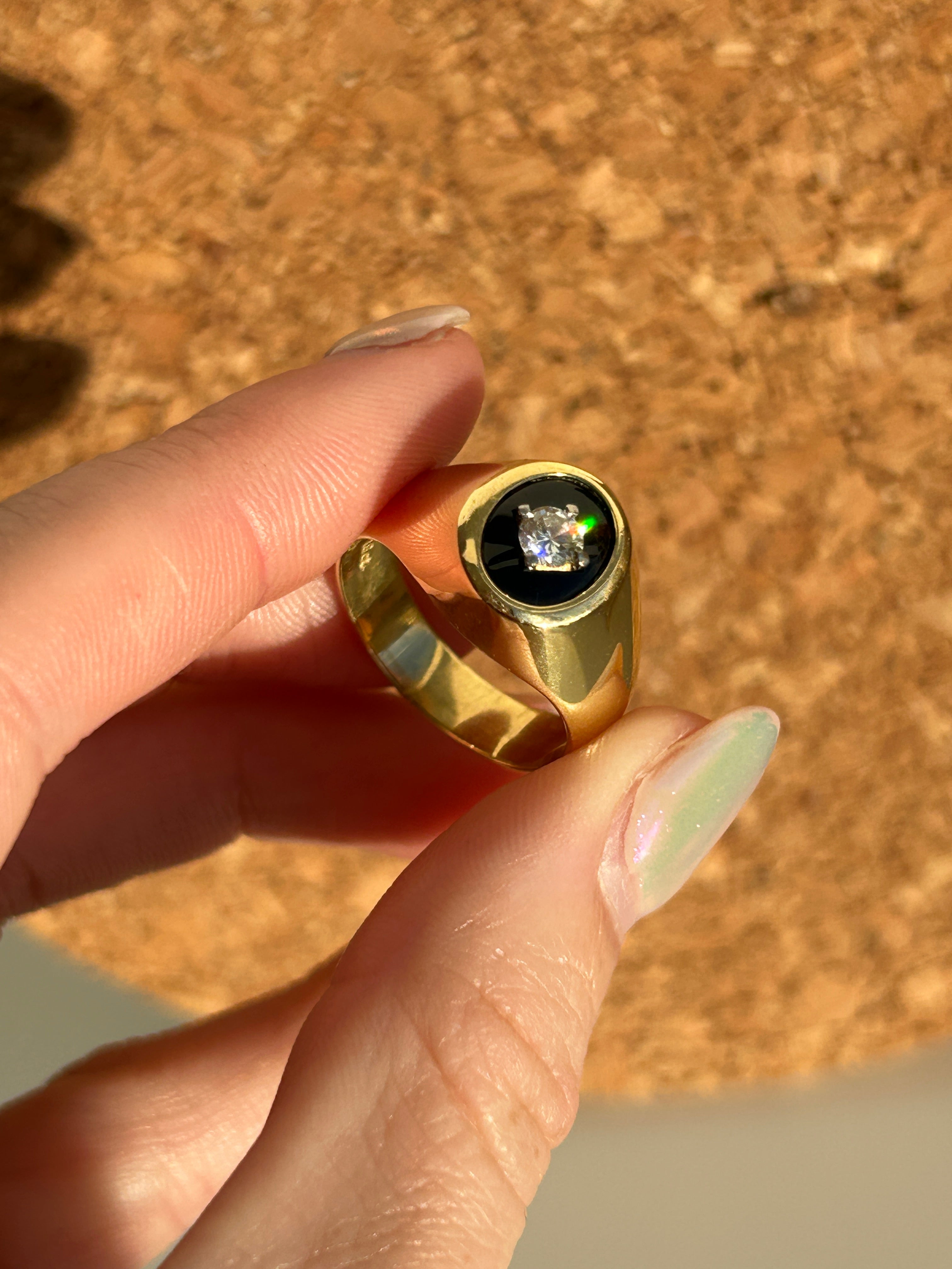 Diamond Onyx Signet