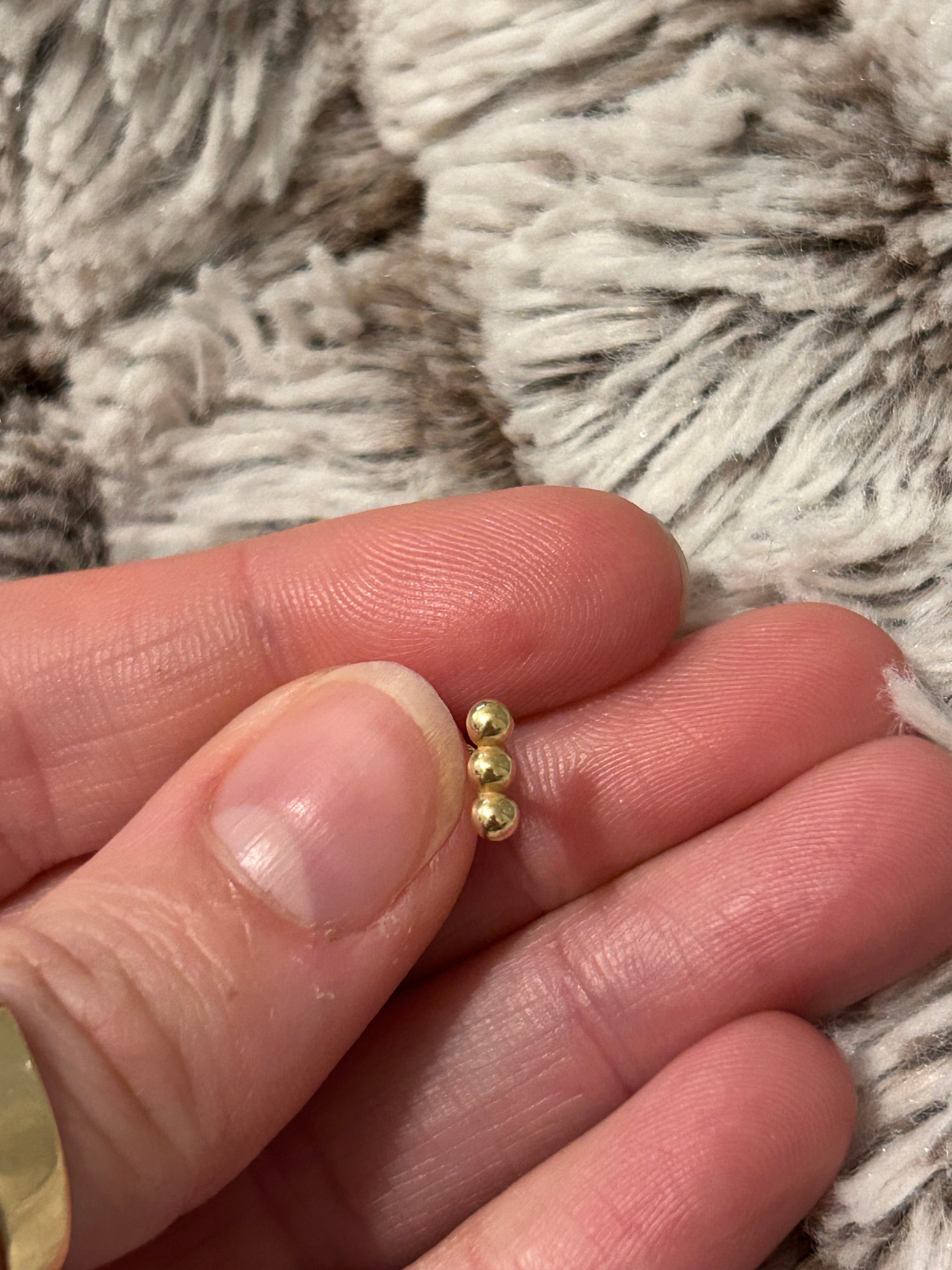 Three Dot Flat Back Stud