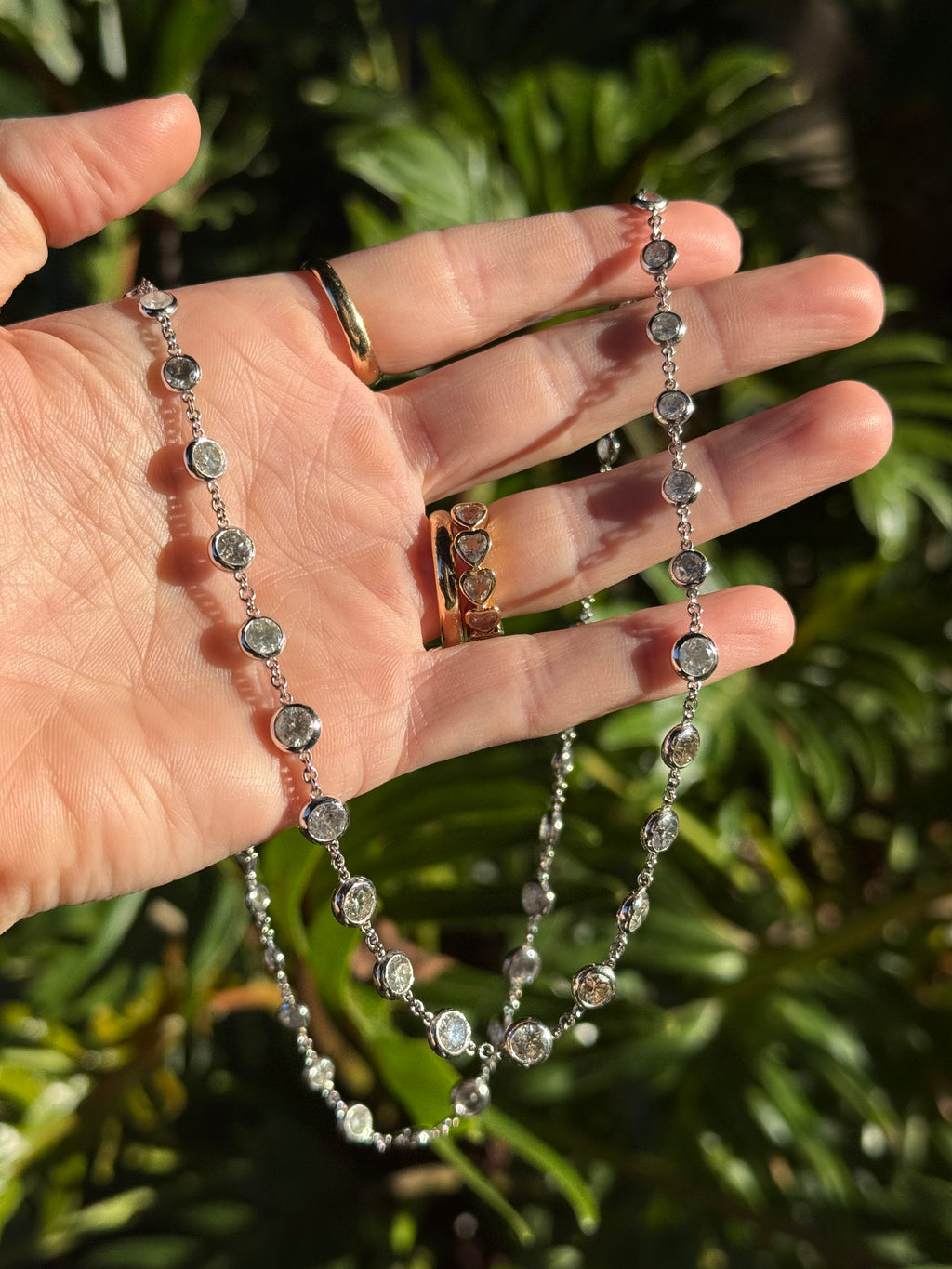 Celestial 14 Carat Natural Diamond Strand Set