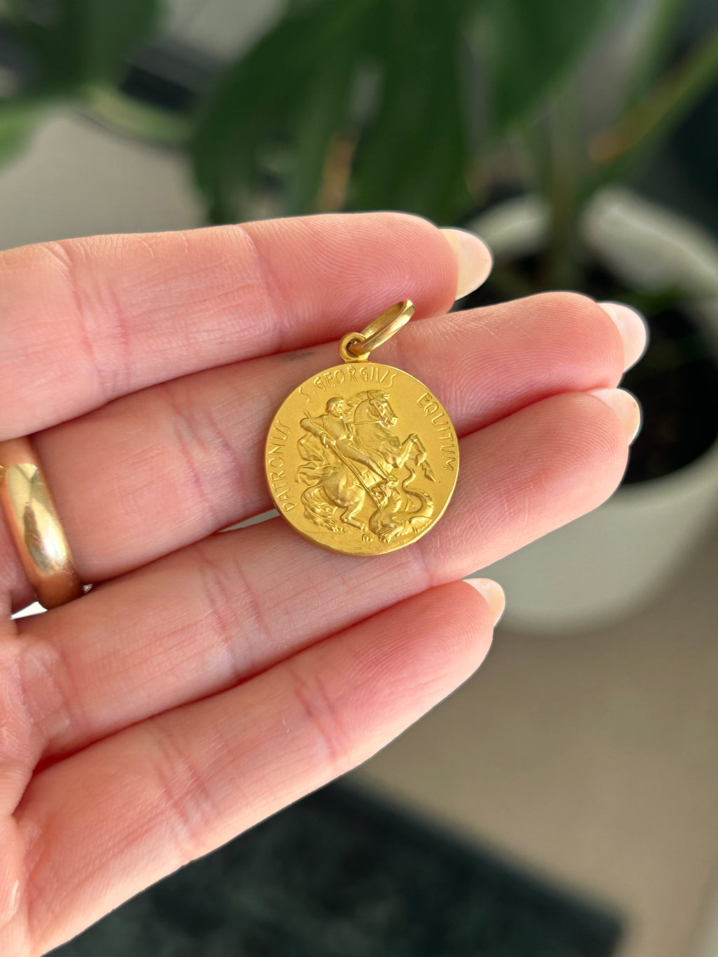 French Augis St George Dragon Coin