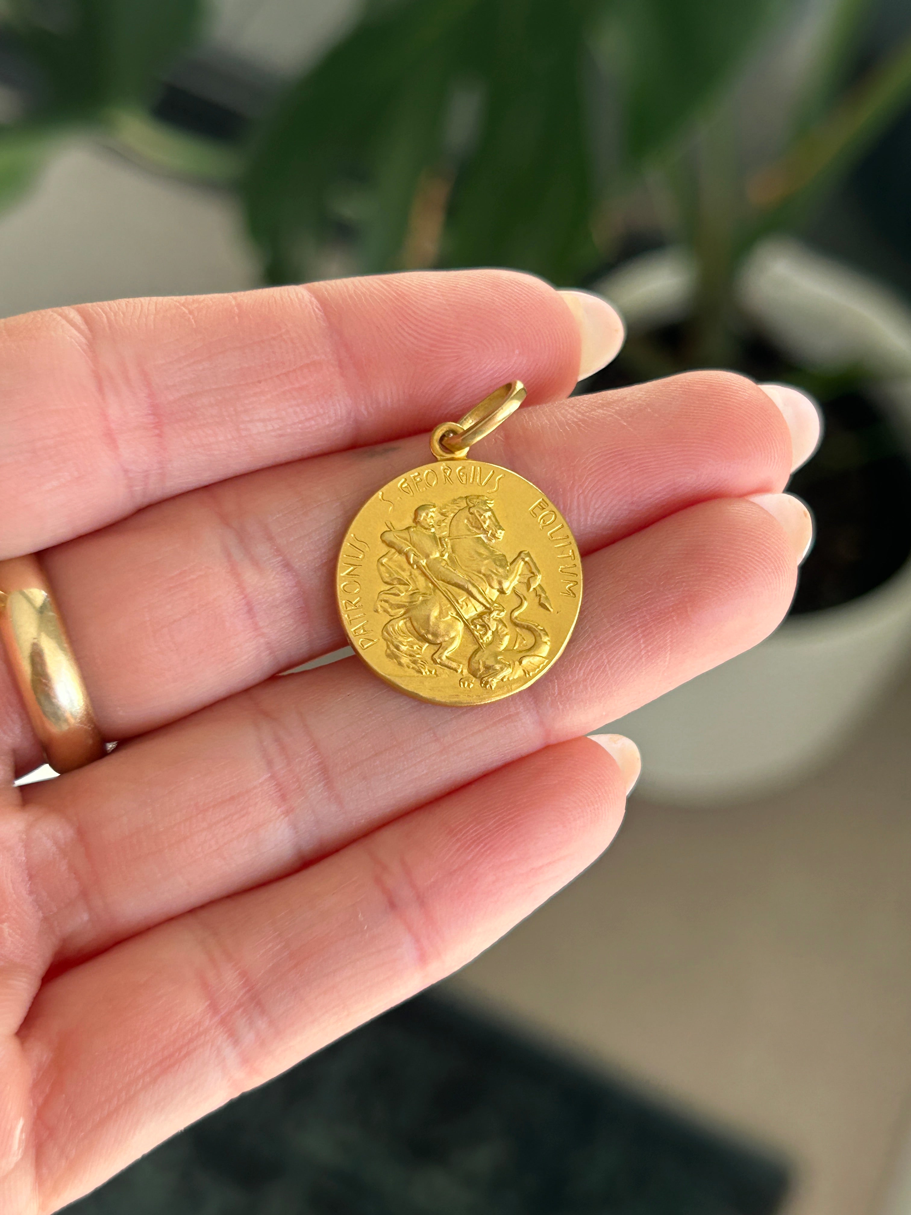 French Augis St George Dragon Coin