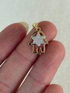 Diamond Hamsa Charm