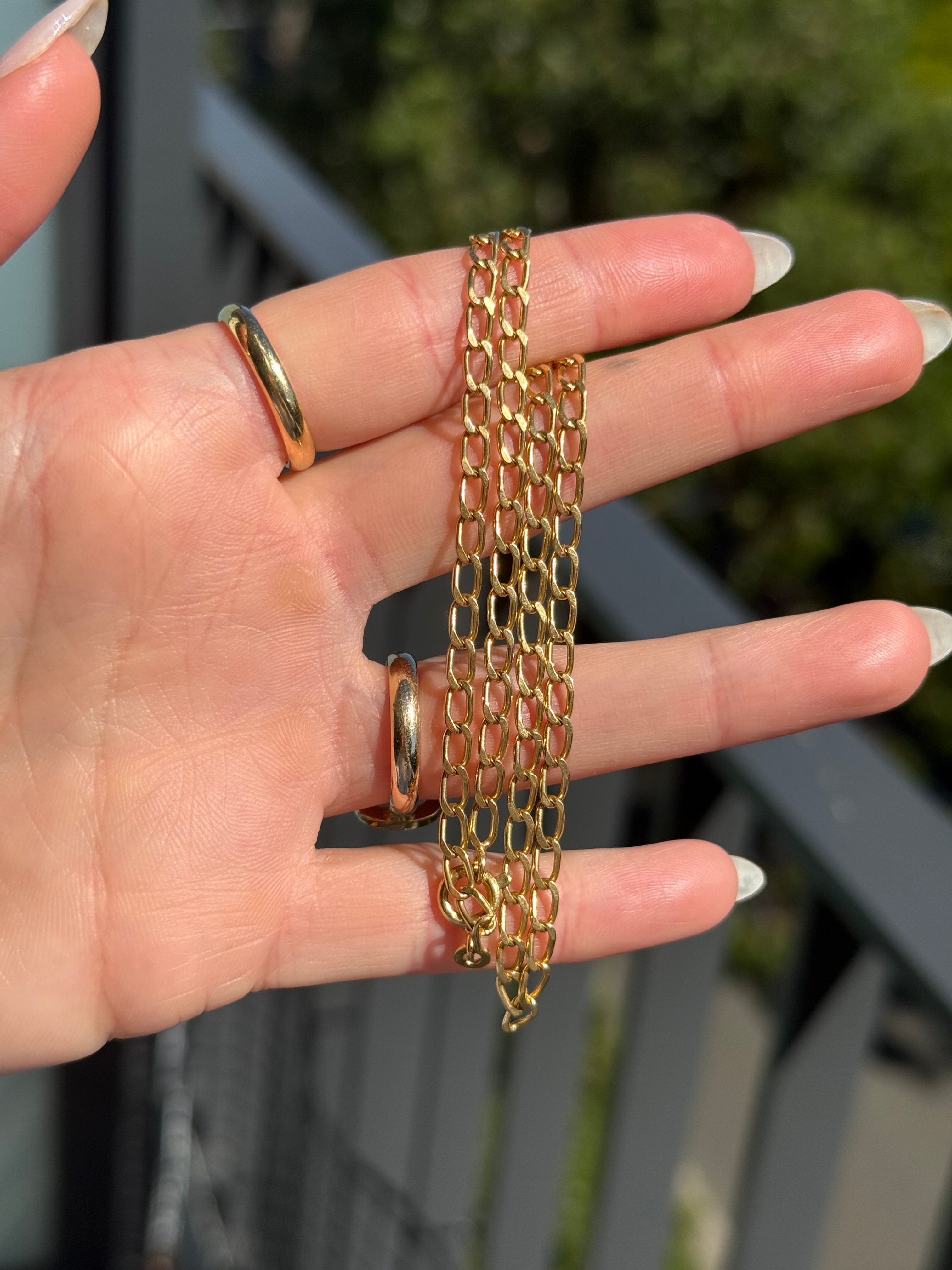 Solid Elongated Paperclip Chain