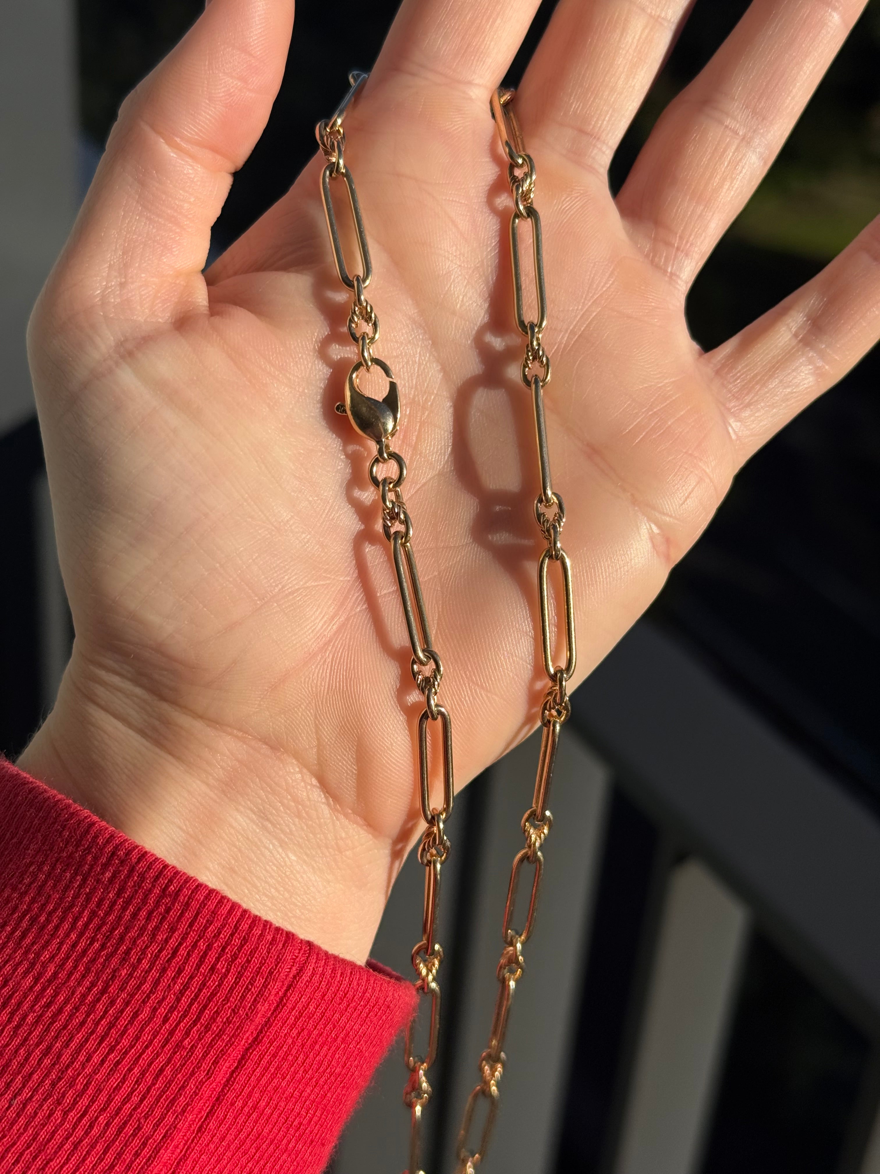 Solid Love Knot Trombone Chain
