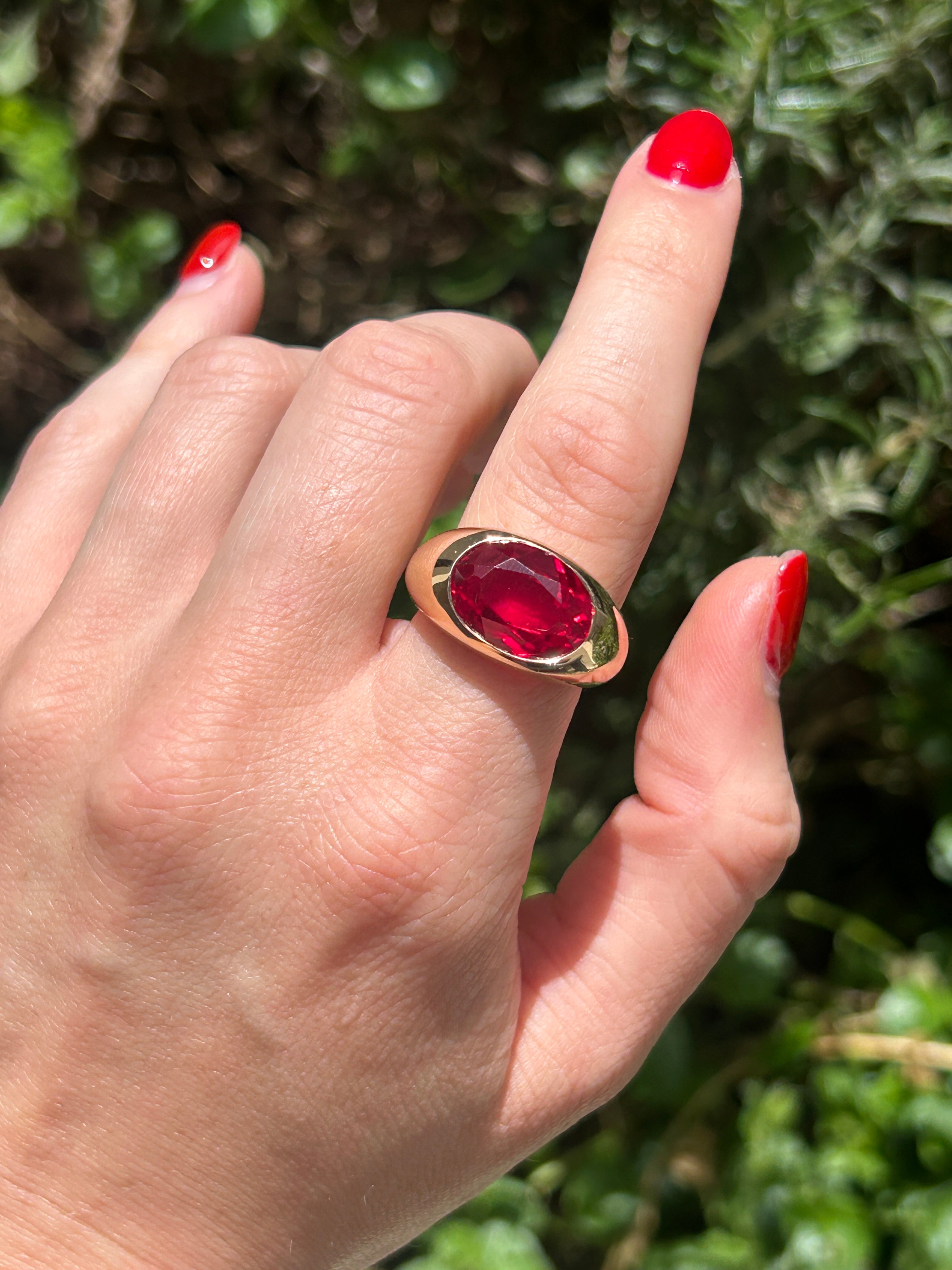 Mega Ruby Aura Ring