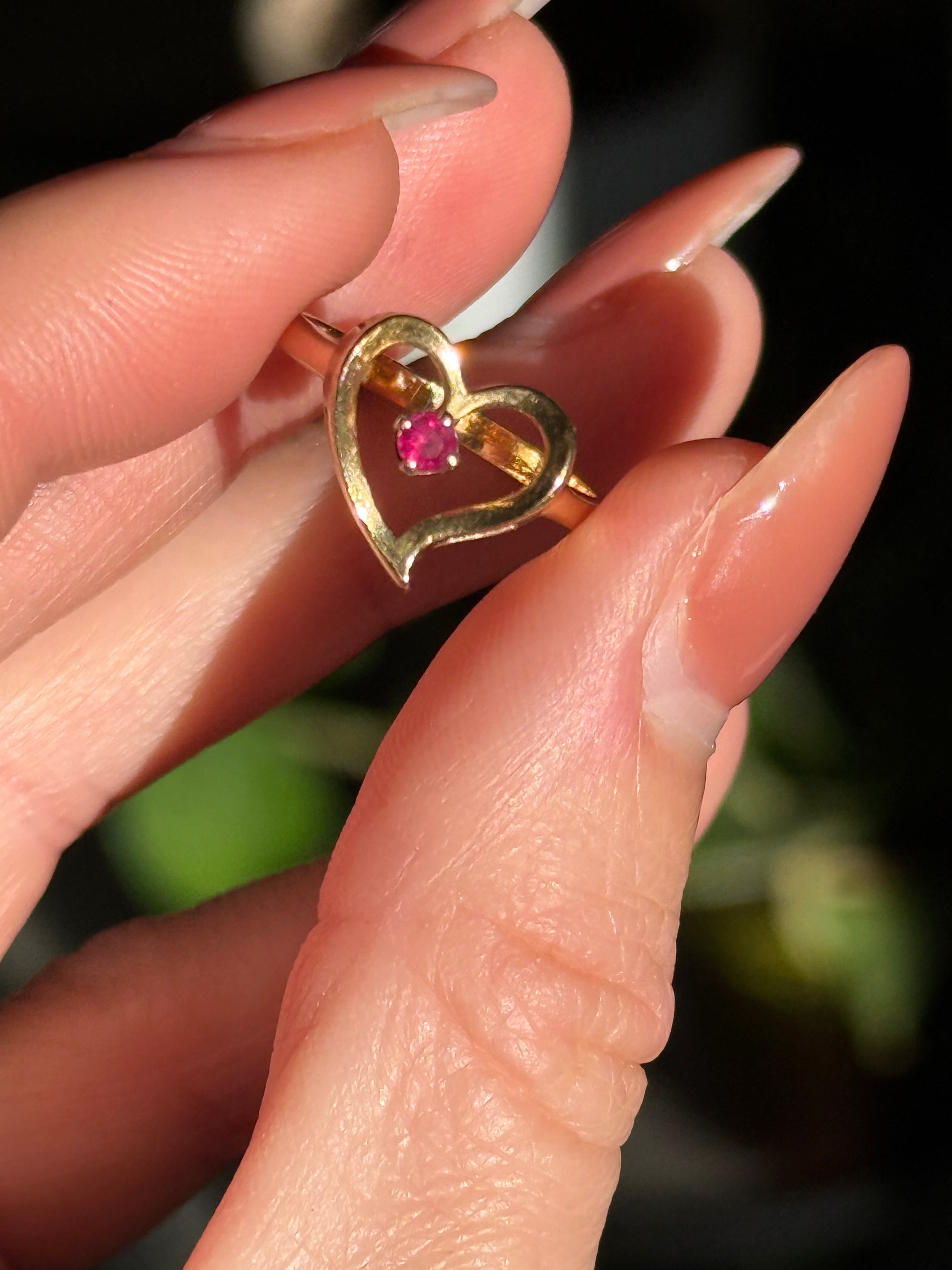 Ruby Heart Ring