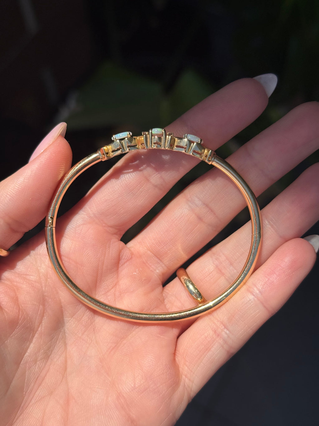 Opal Diamond Bangle
