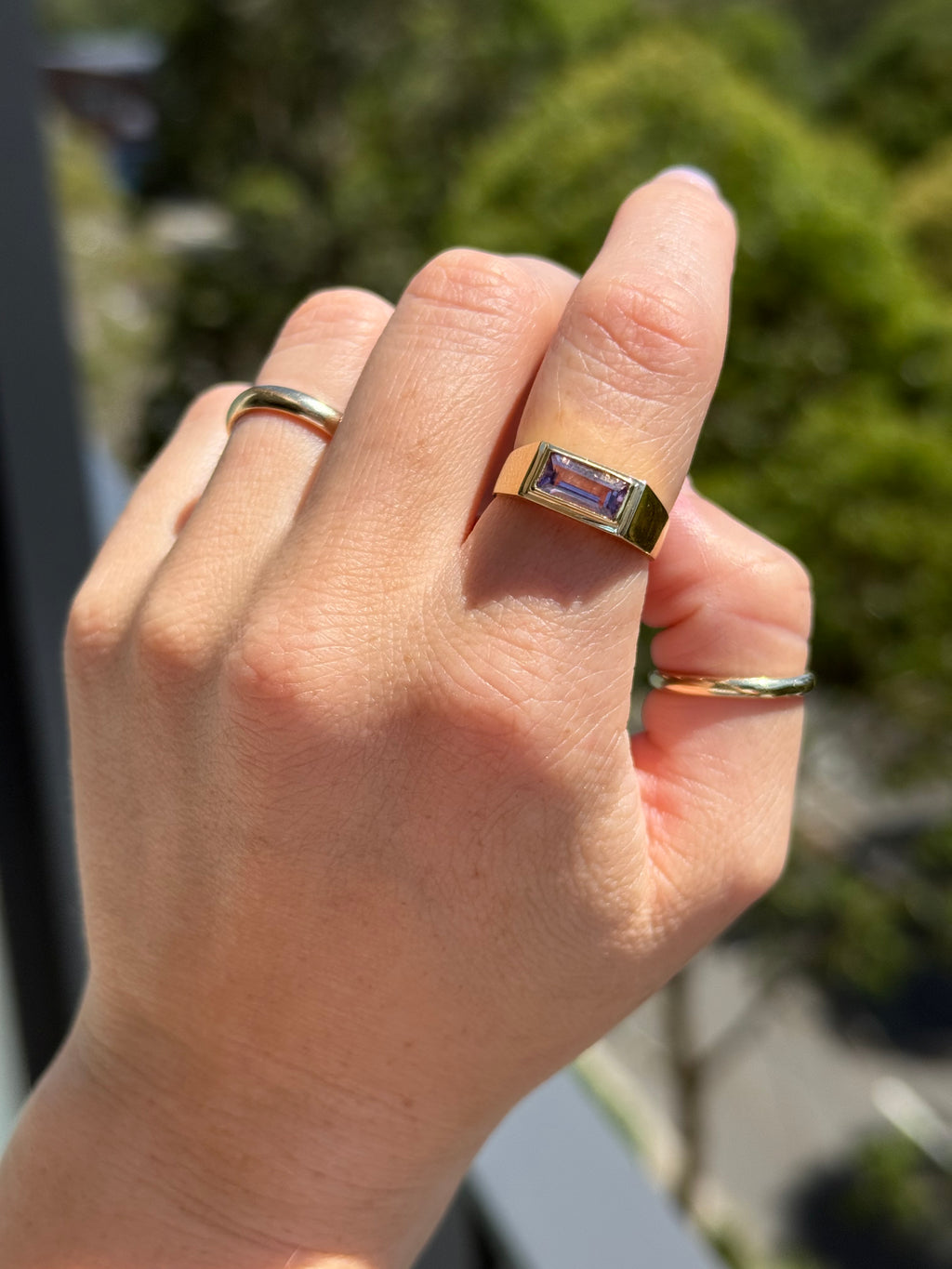 Amethyst Square Ring