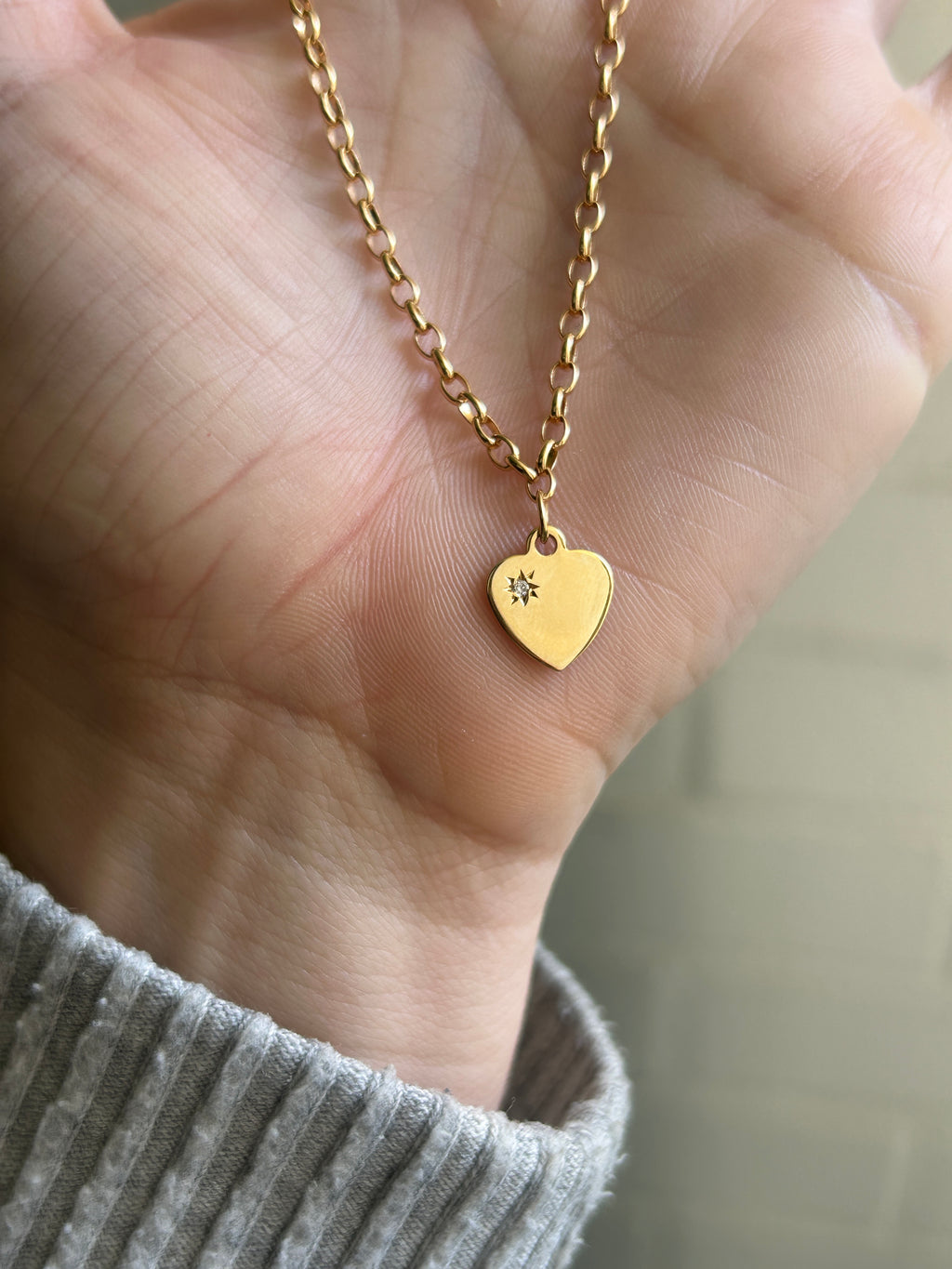 Solid Rolo Charm Bracelet