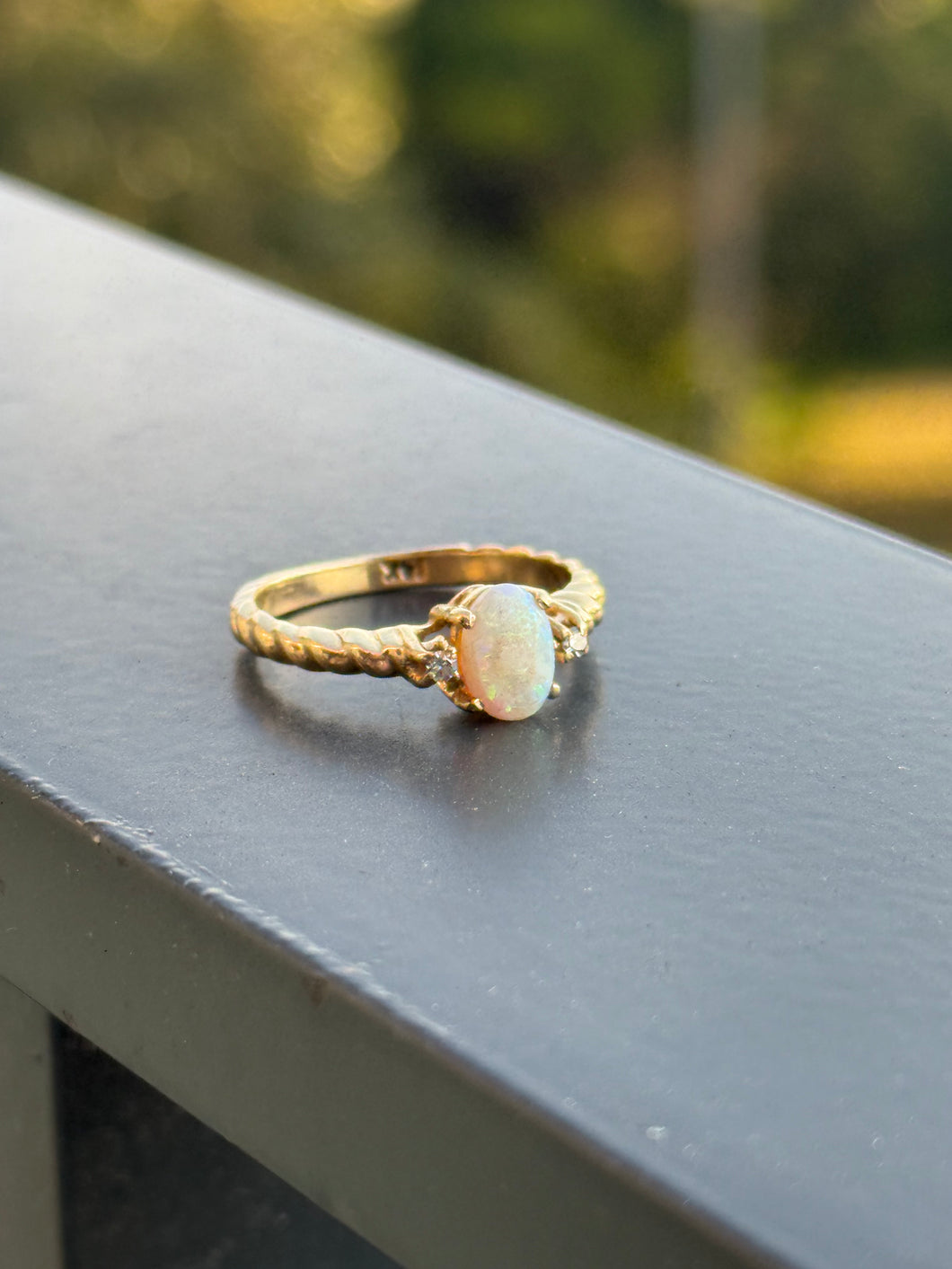 Opal Diamond Ring