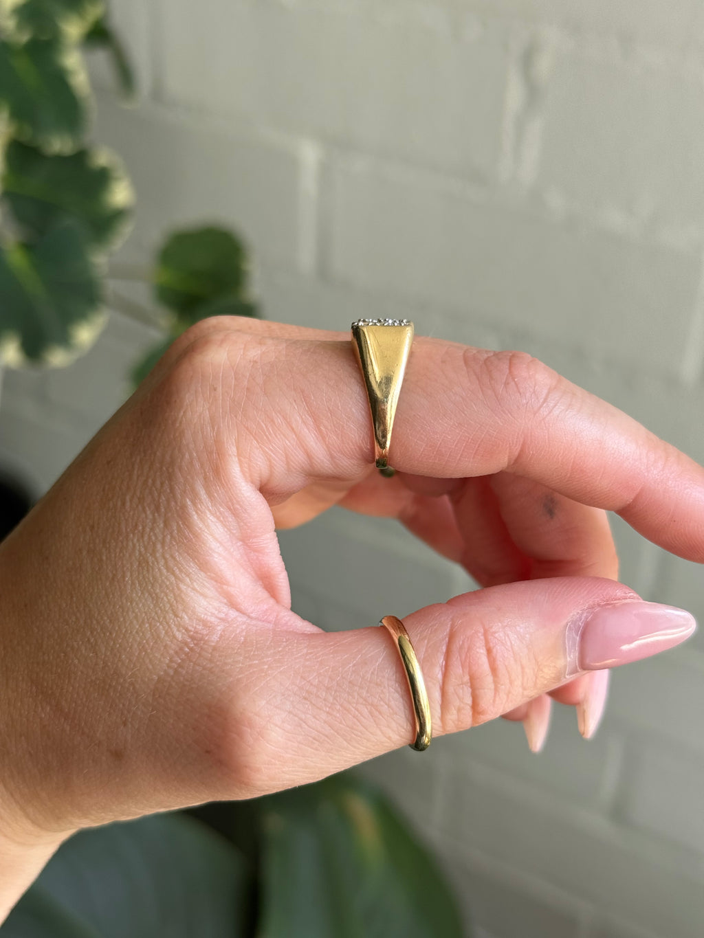 Diamond M ring