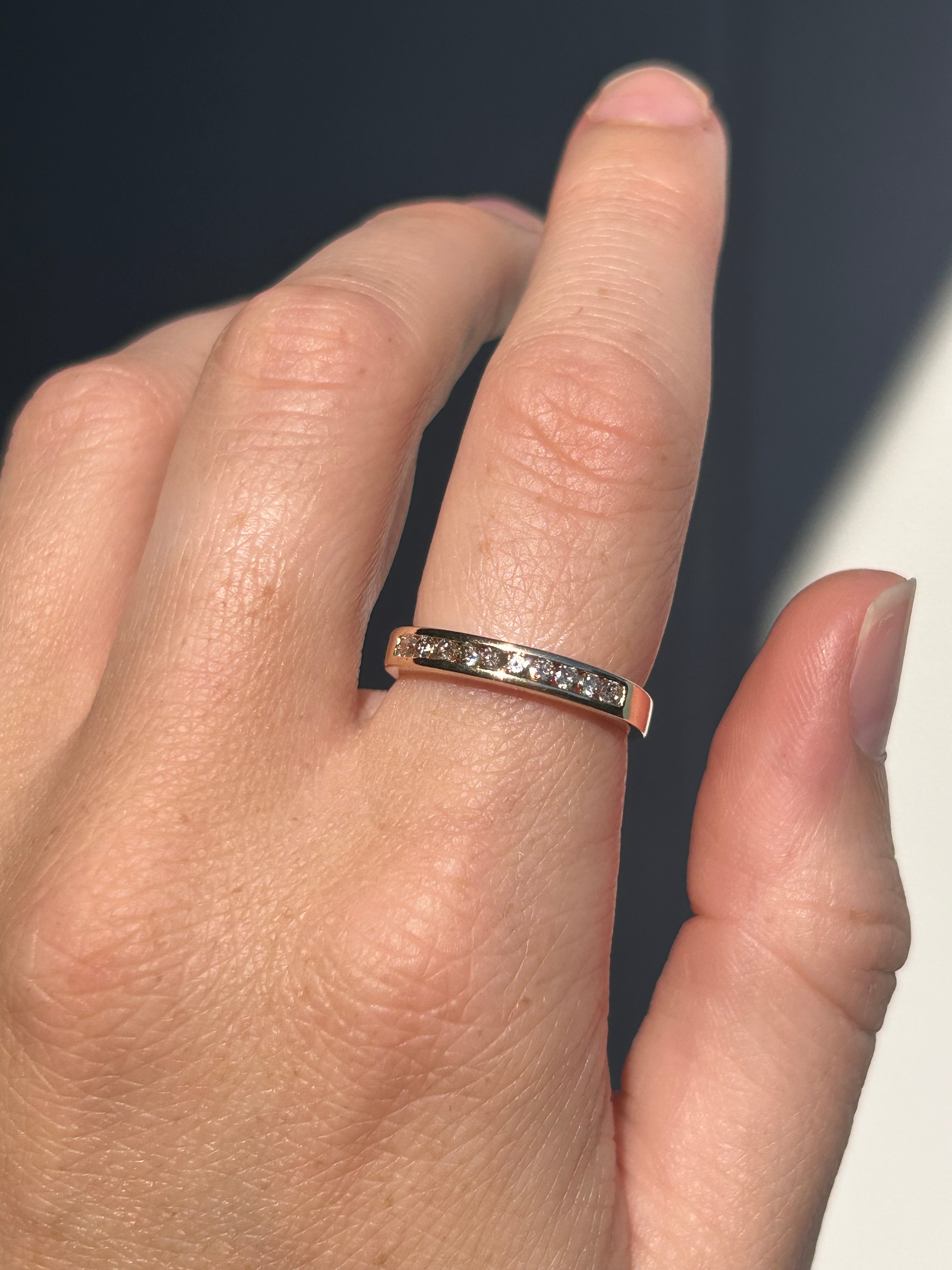 Champagne Diamond Stacker Band