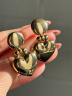 Puffy Heart Doorknocker Earrings