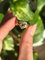 Diamond Heart Buckle Ring