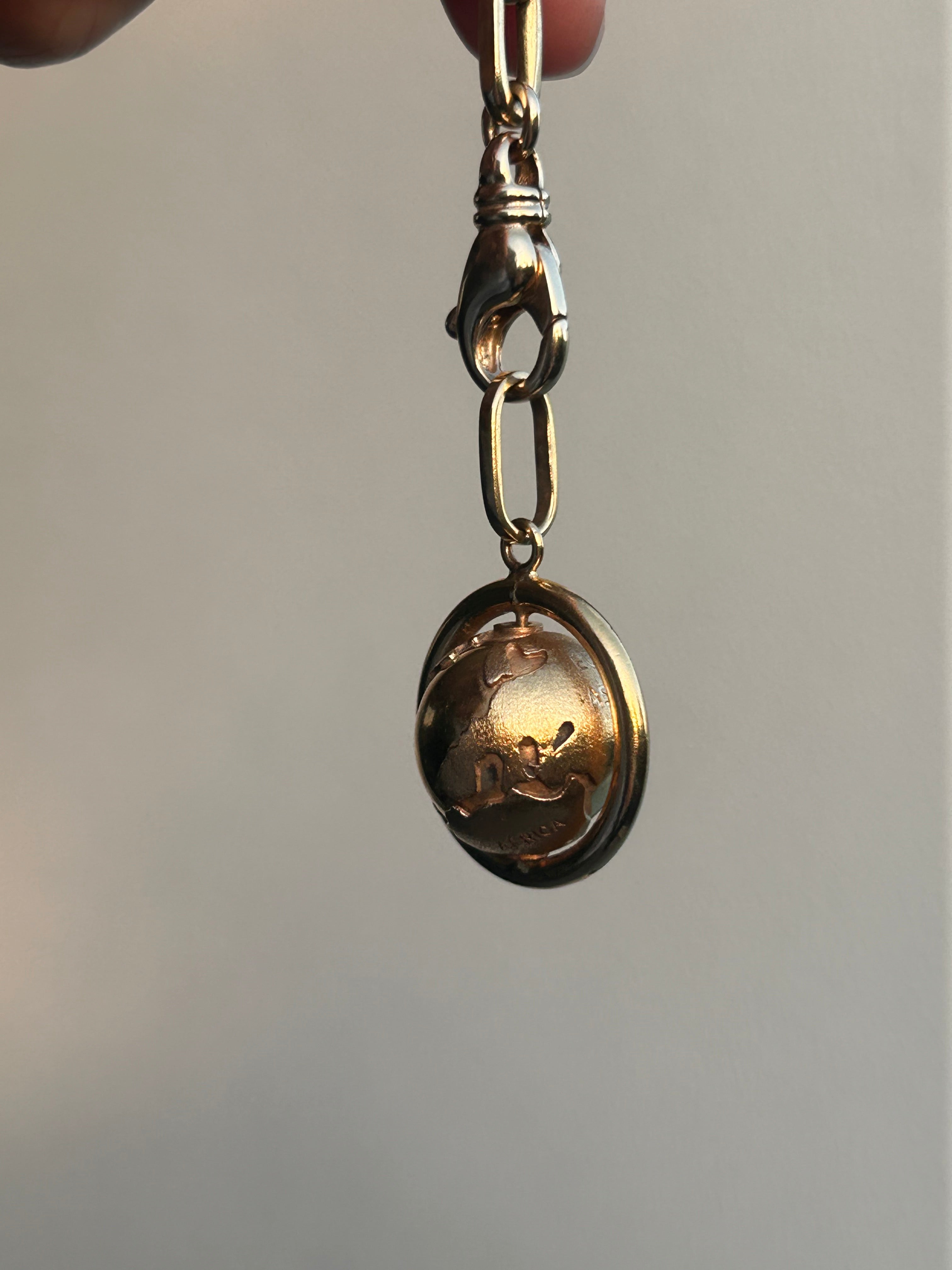 Spinning Globe Charm