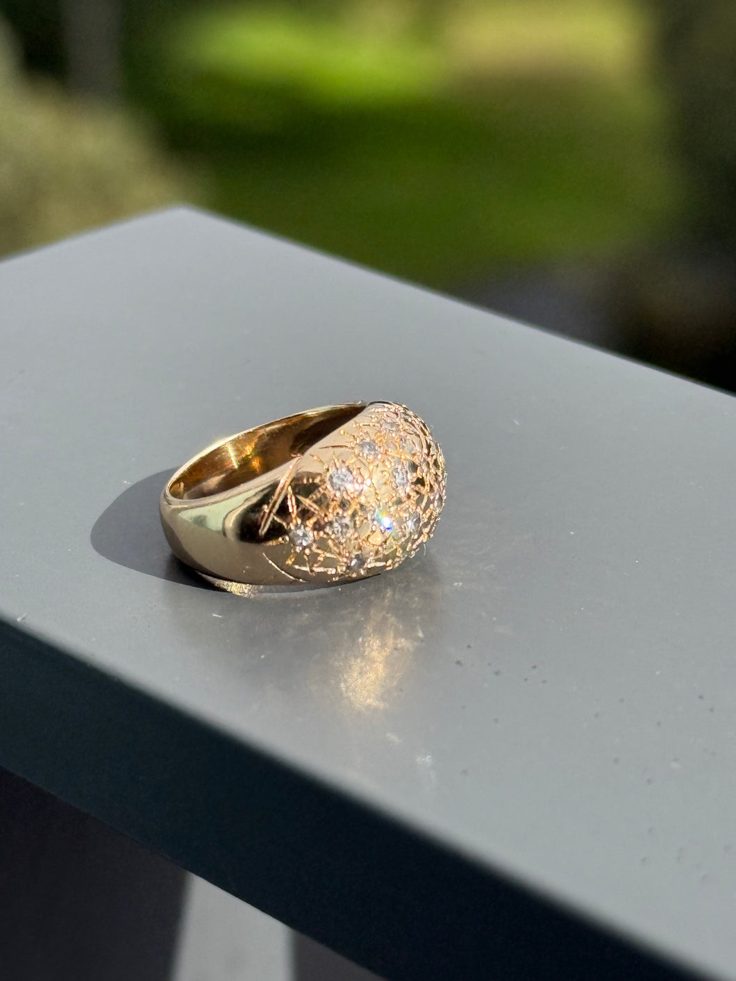 Diamond Comet Dome Ring