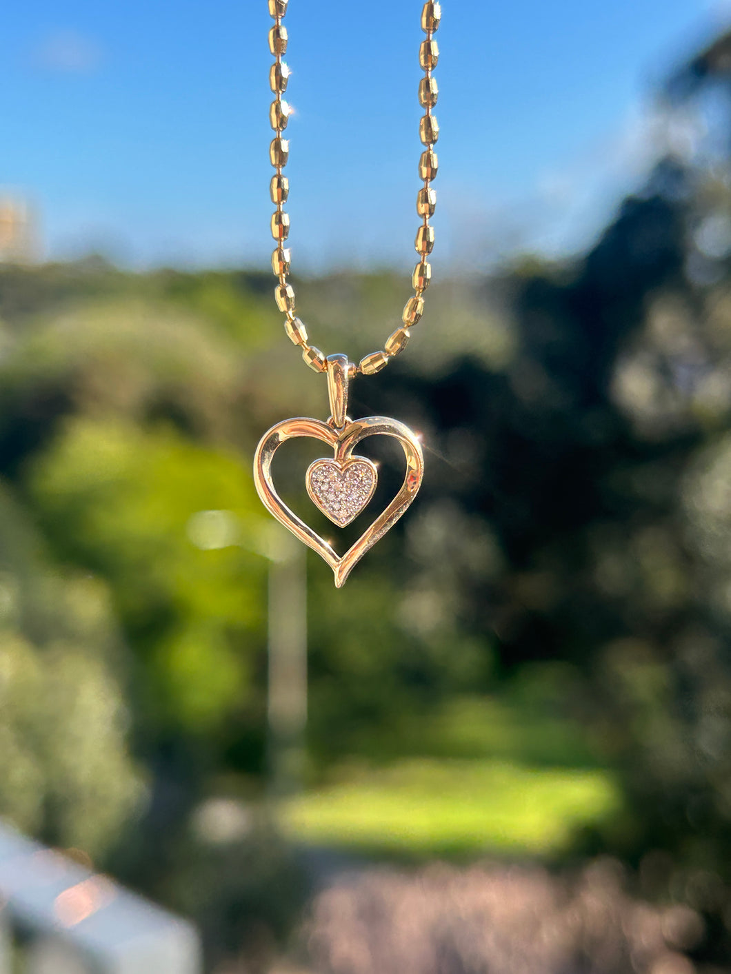 Diamond Heart Charm