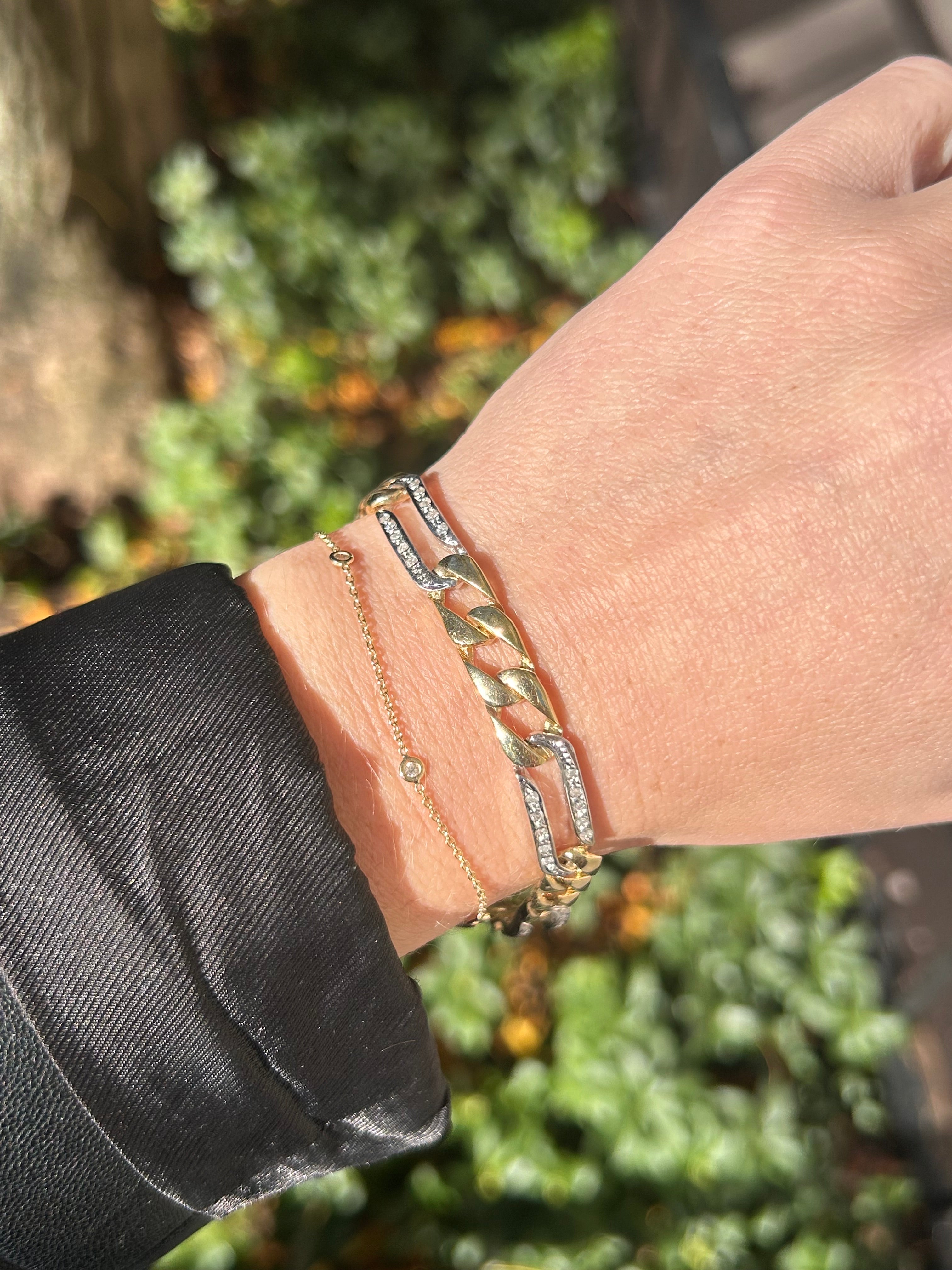 Diamond Figaro Bracelet