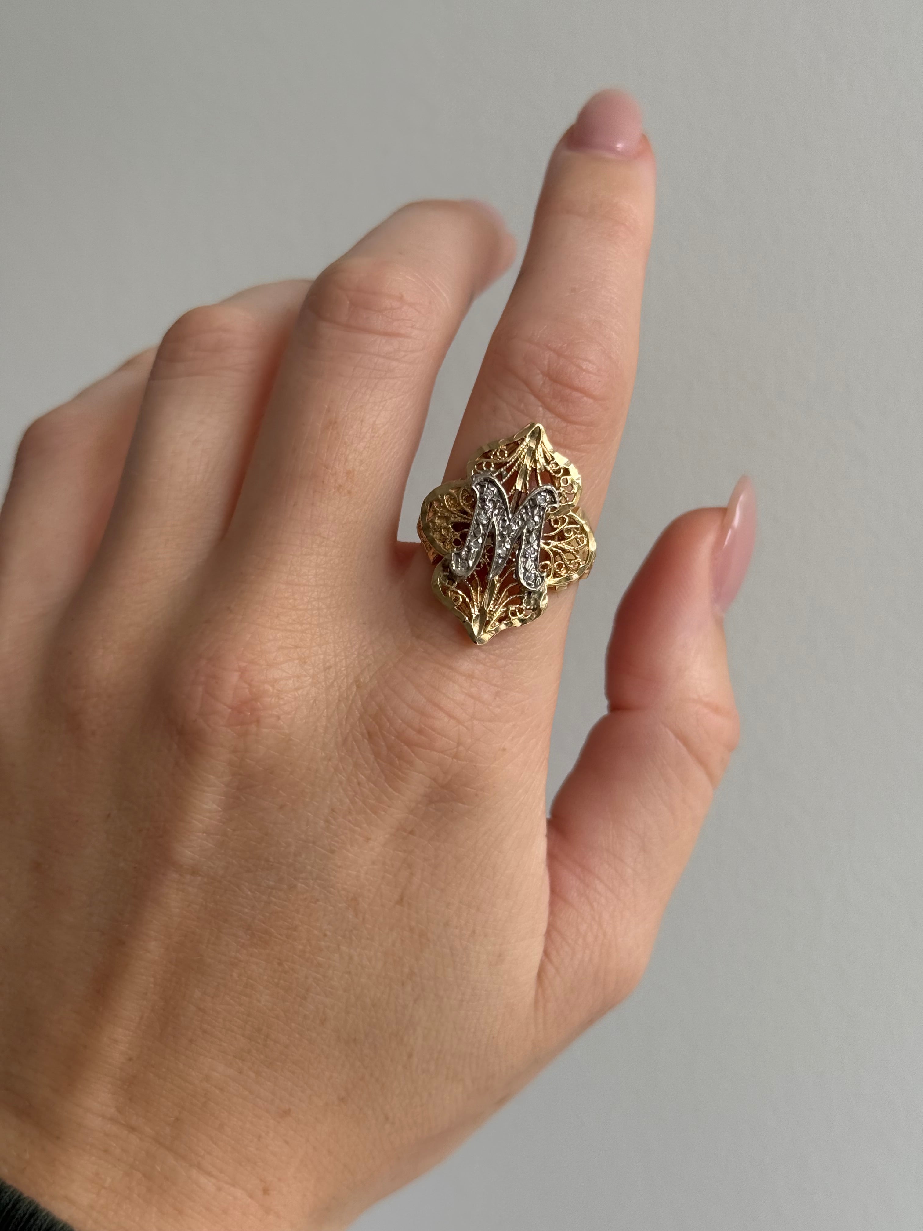 Diamond Filigree M Ring