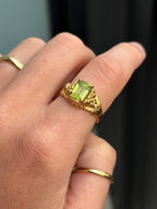 Peridot Flower Ring