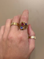 Gemstone Cluster Ring