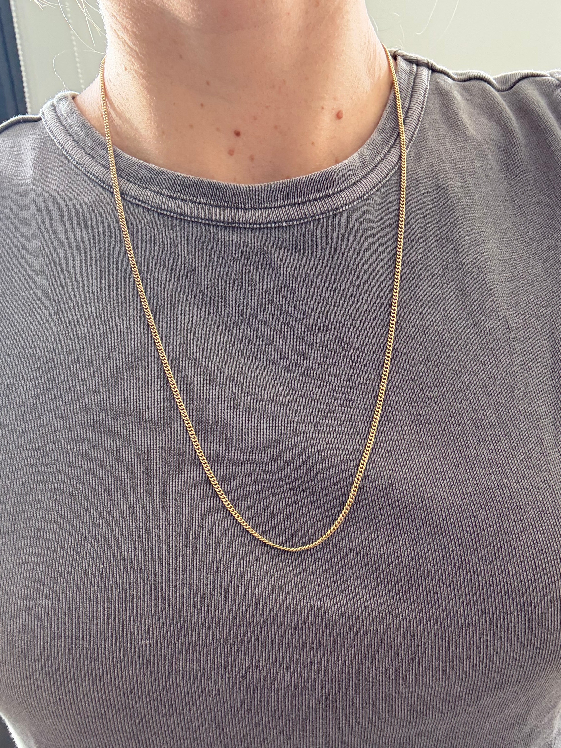 Solid Long Curb Chain