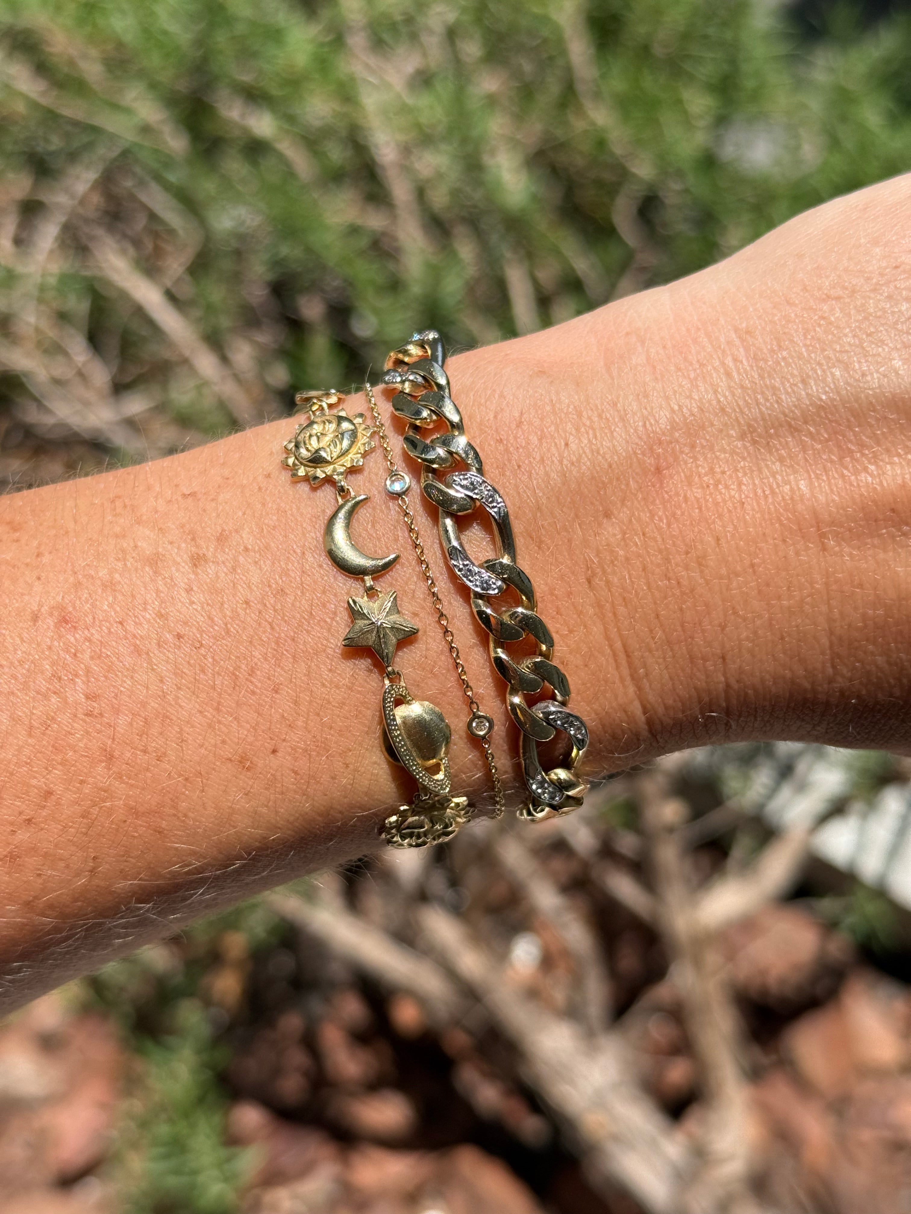 Diamond Figaro Bracelet