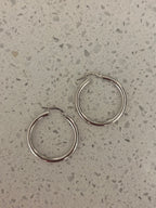 White Gold Hoops