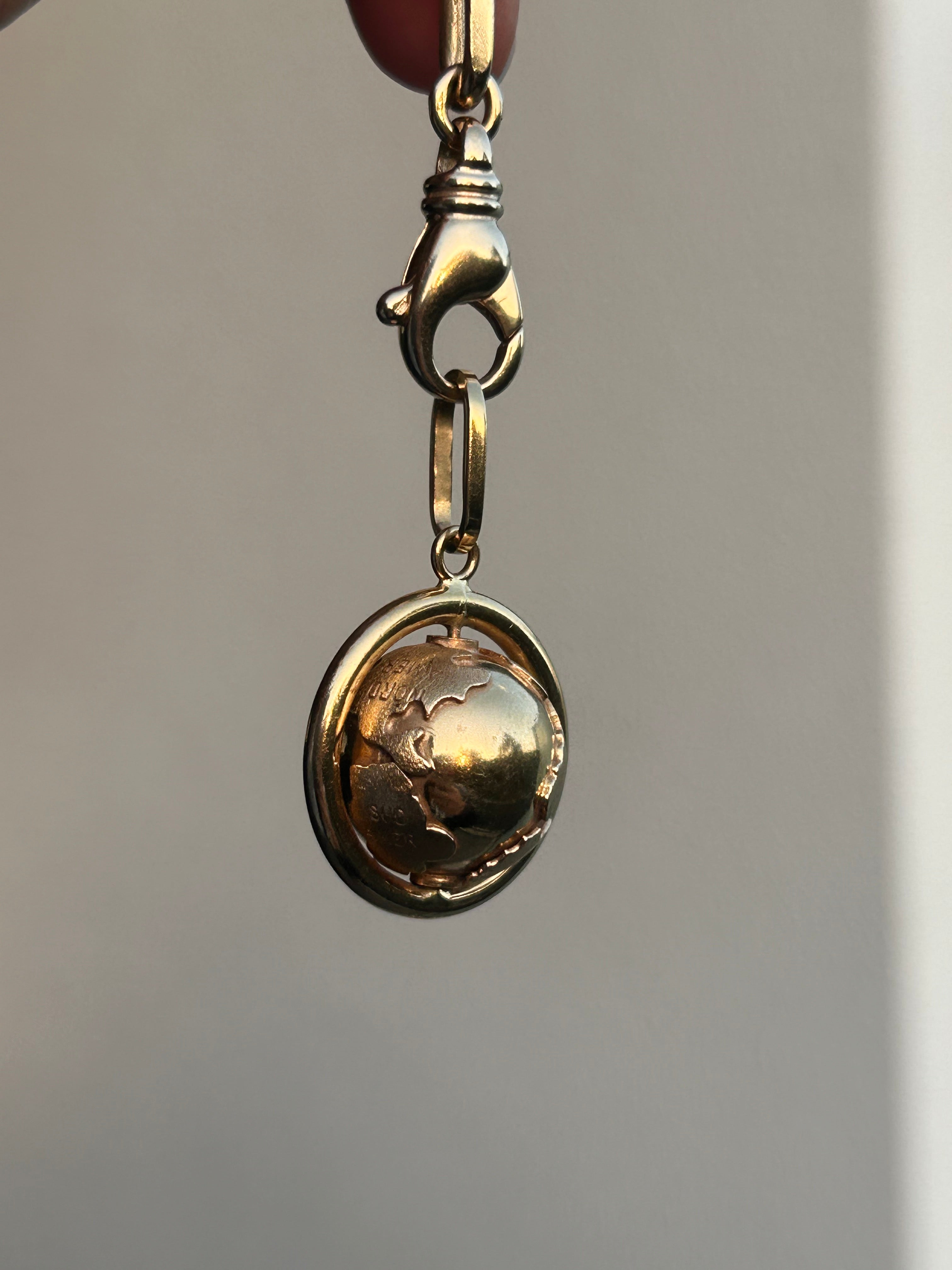 Spinning Globe Charm