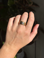 Striped Chunky Diamond Ring