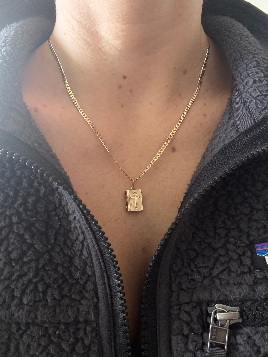14k Bible Locket Charm