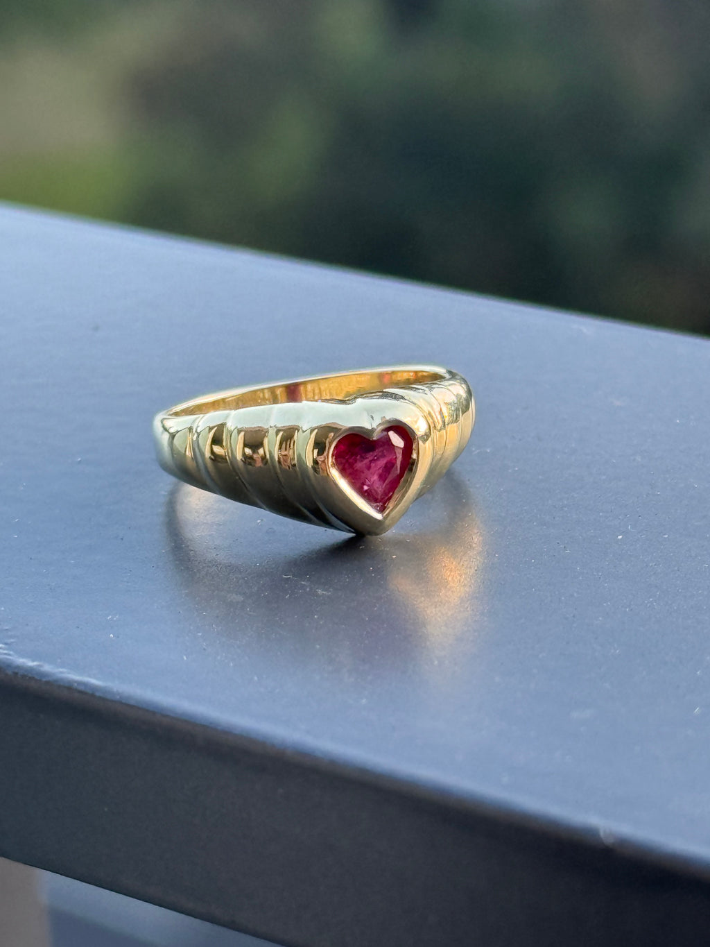 14k Ruby Heart Ring