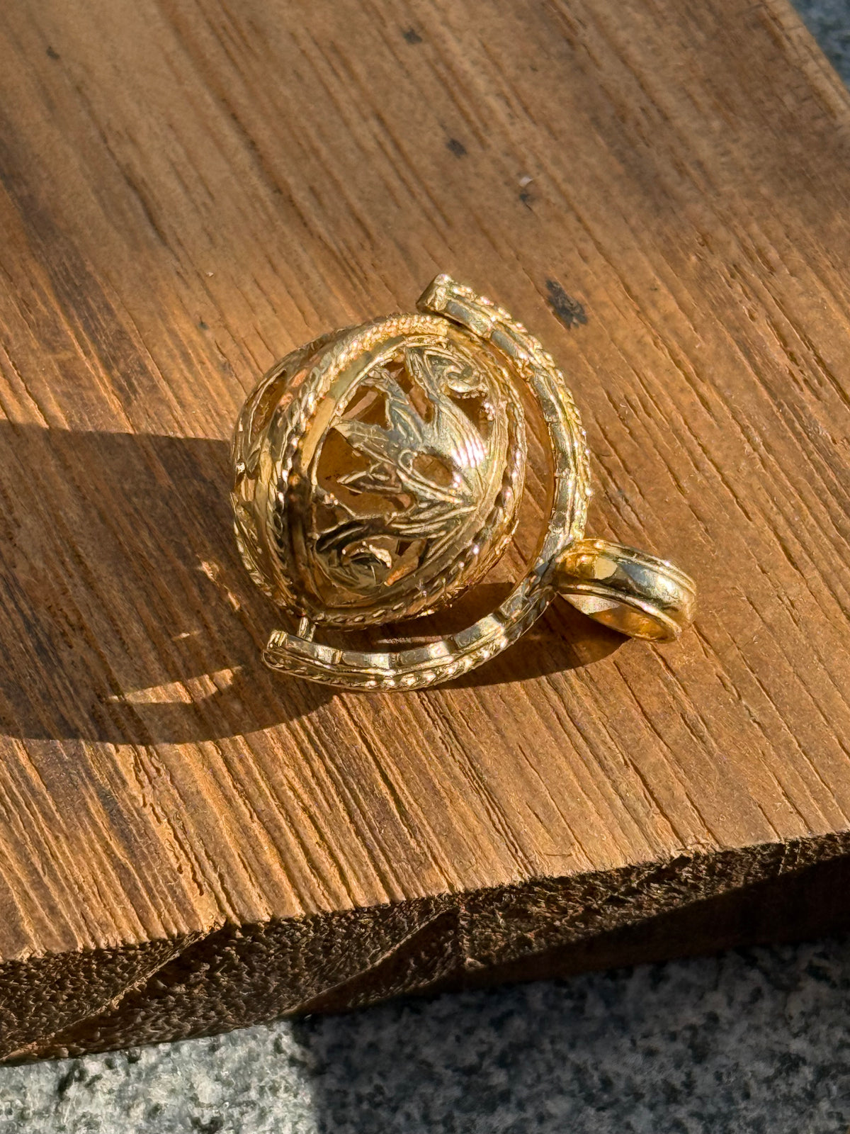 Antique Filigree Spinner Orb