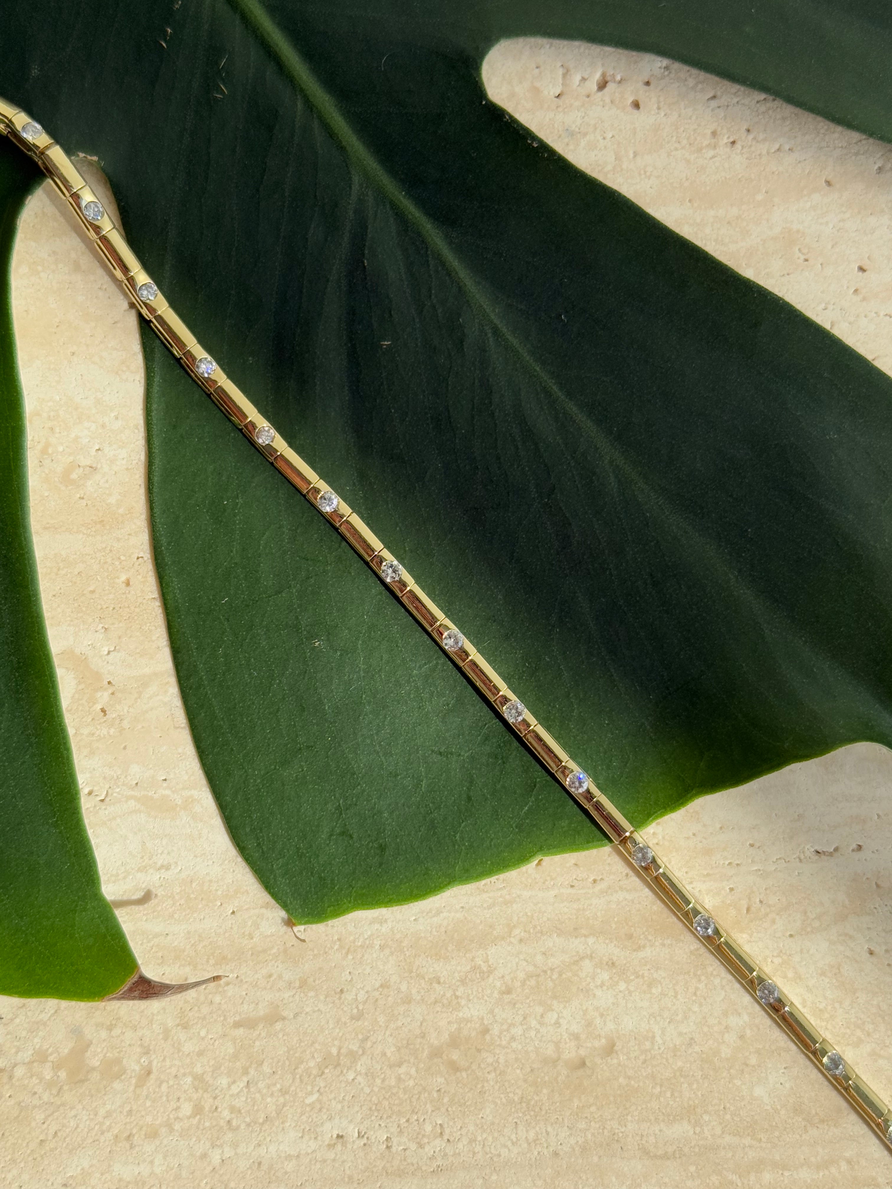 Solid Bar Tennis Braceler