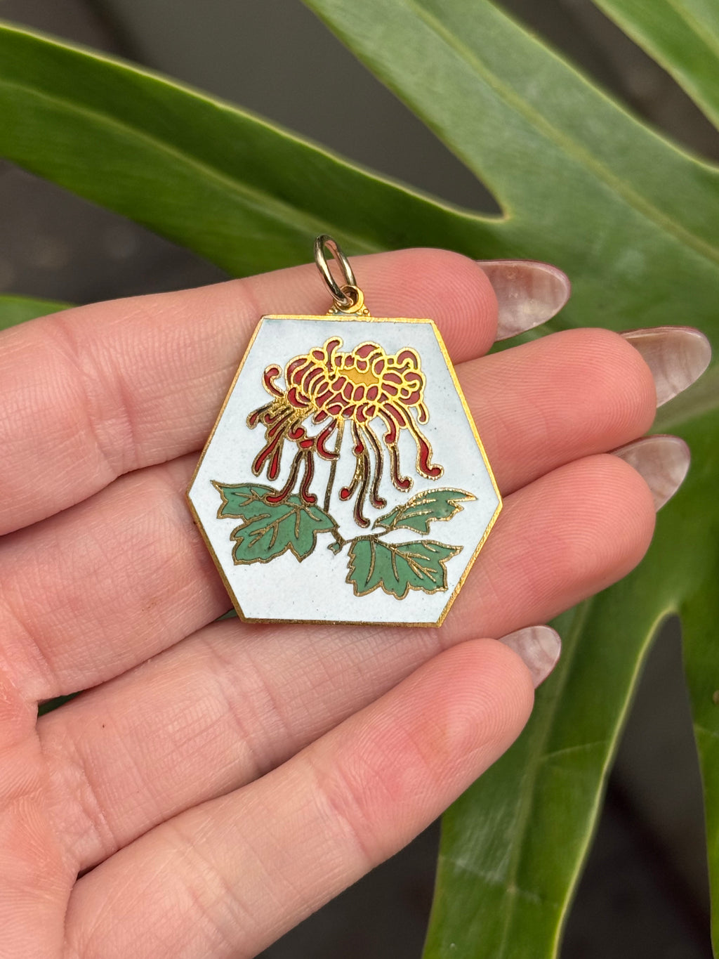 Red Chrysanthemum Pendant