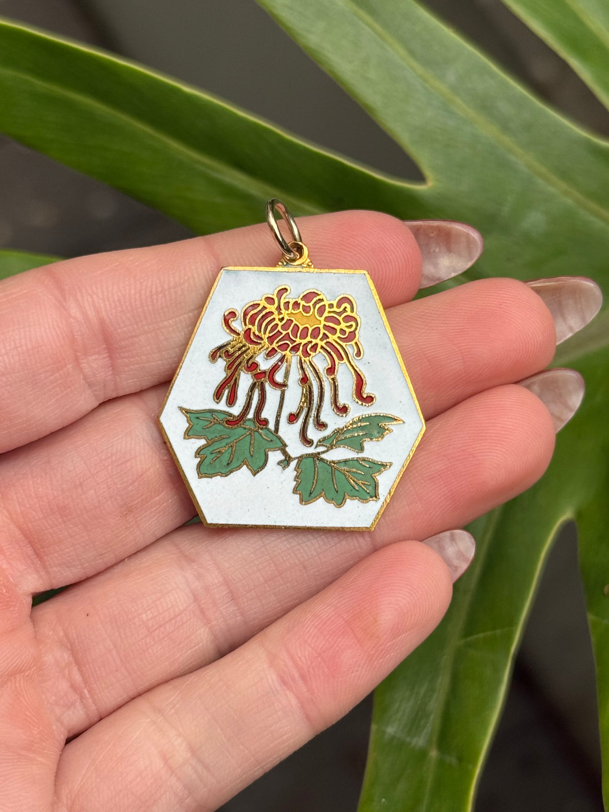Red Chrysanthemum Pendant