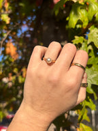 Solitaire Pearl Ring
